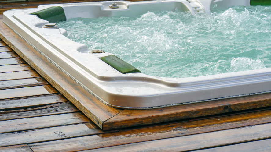 What is the difference between a swimming pool and hot tub?
